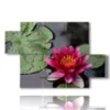 painting water lilies in the pond - version: 5 pannelli 128x85cm