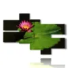 paintings with large leaf flowers photos - version: 7 pannelli 171x115cm
