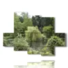 tableaux d arbres entourant le lac - version: 6 pannelli 135x96cm