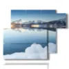 bilder schnee im bergsee - version: 6 pannelli 122x96cm