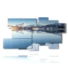 paintings snow in the mountain lake - version: 9 pannelli 184x100cm
