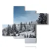 tableaux d hiver de montagne - version: 4 pannelli 117x97cm