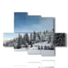 tableaux d hiver de montagne - version: 6 pannelli 135x96cm