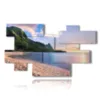 paintings with the sea and the mountain in bali hai - version: 11 pannelli 207x119cm
