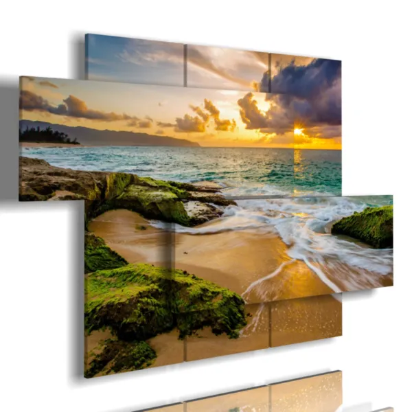 peintures coucher de soleil mer