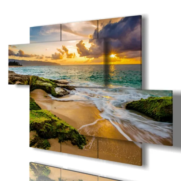 Gemälde Sonnenuntergang Strand