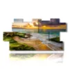 famous paintings sunset on the sea and beach - version: 11 pannelli 202x103cm