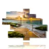 famous paintings sunset on the sea and beach - version: 13 pannelli 205x146cm