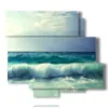 paintings with sea and waves at the seychelles beach - version: 6 pannelli 113x99cm