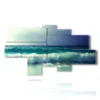 paintings with sea and waves at the seychelles beach - version: 7 pannelli 184x102cm