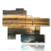 fantastic sunsets paintings over the sea - version: 9 pannelli 171x126cm