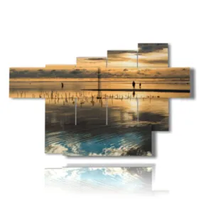 Coucher de soleil en carrés