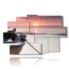 quadri con barche in un tramonto rosato - version: 9 pannelli 171x108cm