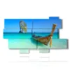 tableaux bateaux sur le rivage - version: 10 pannelli 190x110cm
