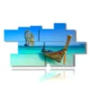tableaux bateaux sur le rivage - version: 10 pannelli 200x106cm