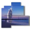 quadro dubai con burj al arab visto dal mare - version: 4 pannelli 83x78cm