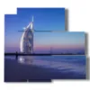 cuadro dubai con burj al arab visto desde el mar - version: 5 pannelli 102x93cm