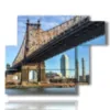 paintings of new york seen from the brooklyn bridge - version: 6 pannelli 122x96cm