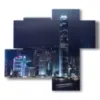 marco de fotos de hong kong por la noche - version: 4 pannelli 94x85cm