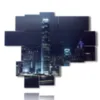 quadro con foto hong kong di notte - version: 13 pannelli 180x151cm