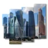 marco de fotos moscu rusia en sus altisimos edificios - version: 5 pannelli 106x98cm