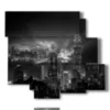 photo la ville de hong kong dans un tableau noir et blanc - version: 6 pannelli 113x99cm