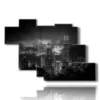 foto hongkong stadt in einem schwarz weissen bild - version: 7 pannelli 150x102cm