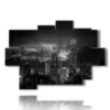 photo la ville de hong kong dans un tableau noir et blanc - version: 9 pannelli 164x114cm