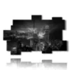foto de la ciudad de hong kong en un marco en blanco y negro - version: 11 pannelli 182x115cm