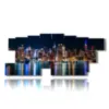 new york skyline bilder bei nacht - version: 13 pannelli 239x101cm