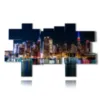 paintings skyline new york at night - version: 17 pannelli 247x146cm