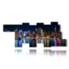 paintings skyline new york at night - version: 12 pannelli 258x105cm
