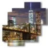 tableaux modernes new york approche du soir - version: 4 pannelli 77x78cm