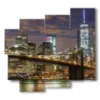 tableaux modernes new york approche du soir - version: 5 pannelli 106x98cm