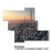 paris dans les tableaux panoramiques au coucher du soleil - version: 5 pannelli 135x104cm