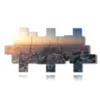 paris in den panoramabildern bei sonnenuntergang - version: 19 pannelli 299x147cm
