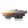 paris in the paintings panoramic at sunset - version: 16 pannelli 293x107cm