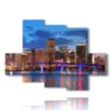 caja con imagenes de miami - version: 6 pannelli 135x96cm