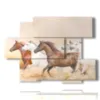 paintings horses in the sandstorm - version: 6 pannelli 129x94cm