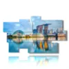 foto di singapore in quadro riflesso sul mare - version: 9 pannelli 182x107cm