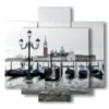 paintings landscapes of venice with gondolas - version: 5 pannelli 89x85cm