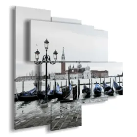 landscape paintings of Venice with gondolas