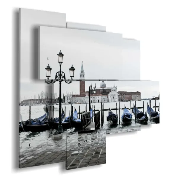 Gemälde von Venezia mit Landschaften und Gondeln