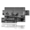 new york black and white paintings with lights - version: 7 pannelli 157x90cm