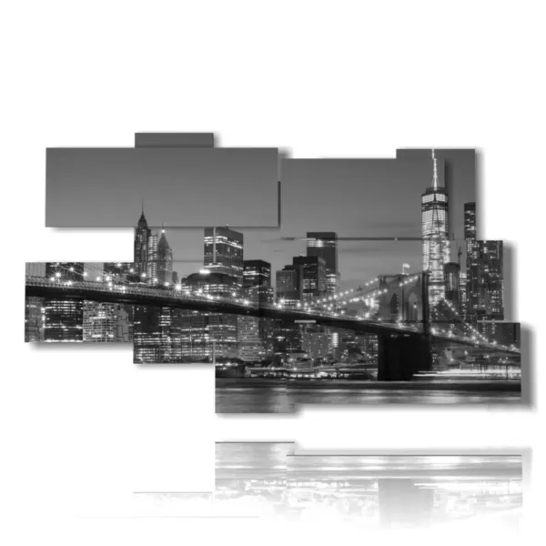 quadri di New York bianco e nero