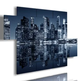 quadro foto Singapore notturna