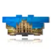 paintings with milan cathedral at night - version: 12 pannelli 232x107cm