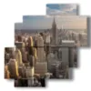nueva york cuadros paisajismo - version: 4 pannelli 77x78cm