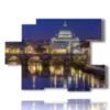 tableau rome castel sant angelo - version: 6 pannelli 129x94cm