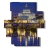 tableau rome castel sant angelo - version: 11 pannelli 137x151cm